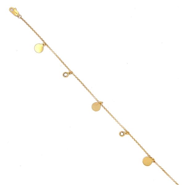 Armband Plättchen 925er Silber Gold plattiert Zirkonia 17 + 2 cm S-01911B NEU