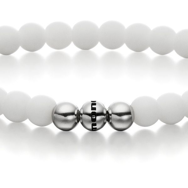 monomania Power of 3! Perlenarmband, "Befreiung von Blockaden", Achat Ø6 mm GR S NEU