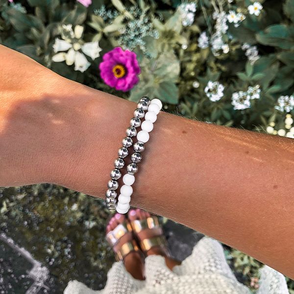 monomania Power of 3! Perlenarmband, "Befreiung von Blockaden", Achat Ø6 mm GR S NEU