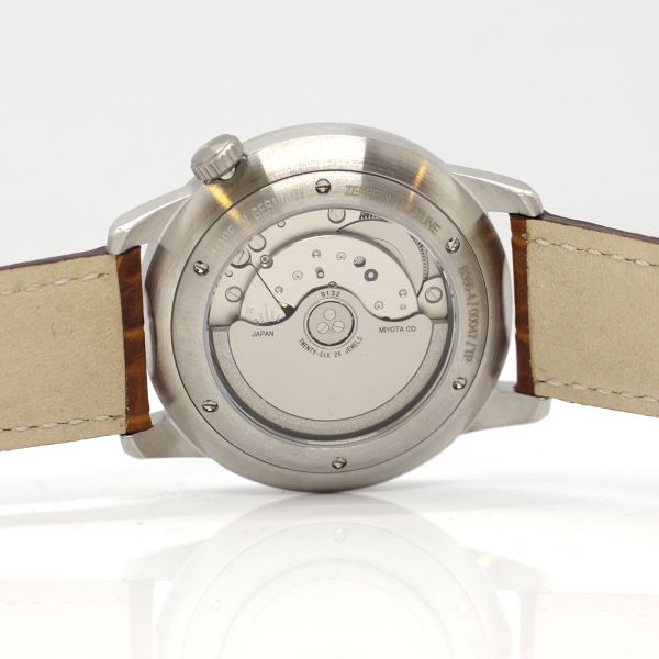 Zeppelin Herren Armbanduhr 8366-4 Flatline Automatik Edelstahl Citizen-Miyota 9132 NEU