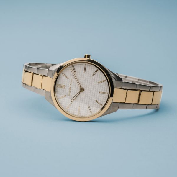 BERING Damen Armbanduhr Ultra Slim silber gold poliert gebürstet 17231-704 NEU