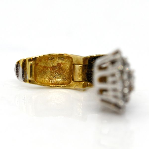 Diamantclip 585er Gebgold Diamanten im Brillantschliff 0,50 Ct (22971)