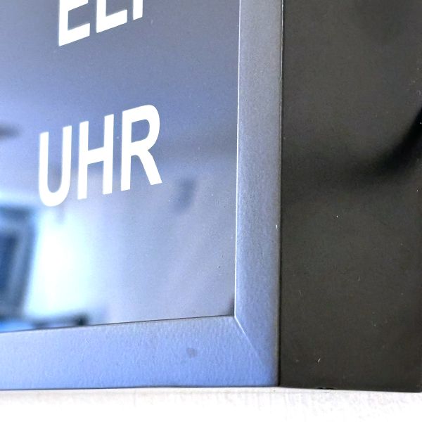 AMS Wanduhr "WORTUHR SONOMA" schwarz 40x40 cm 1265 inkl. Netzteil NEU