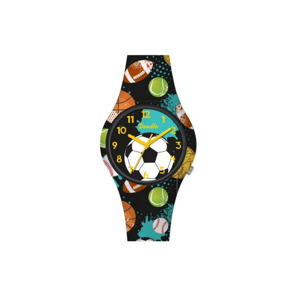 Doodle Kinder Armbanduhr "SPORTS" DO32013 Ø 32 mm NEU