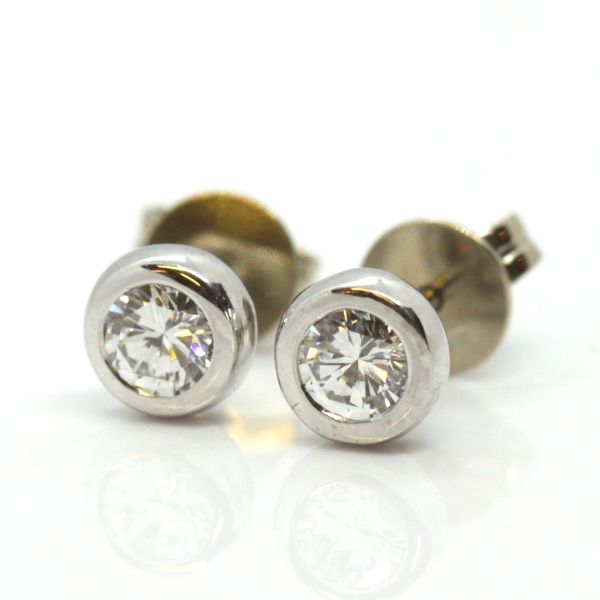 Ohrstecker "SOLITÄR" 585er Weißgold jeweils 0,25 Ct Diamant im Brillantschliff NEU