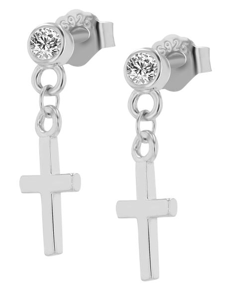 Ohrstecker "Christmar" Kreuz Ohrstecker 925er Silber rhodiniert 5300420-002 NEU