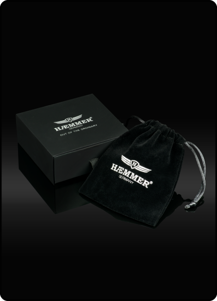 Haemmer Spike Armband Hellbraun Edelstahl schwarz poliert 21 cm NEU