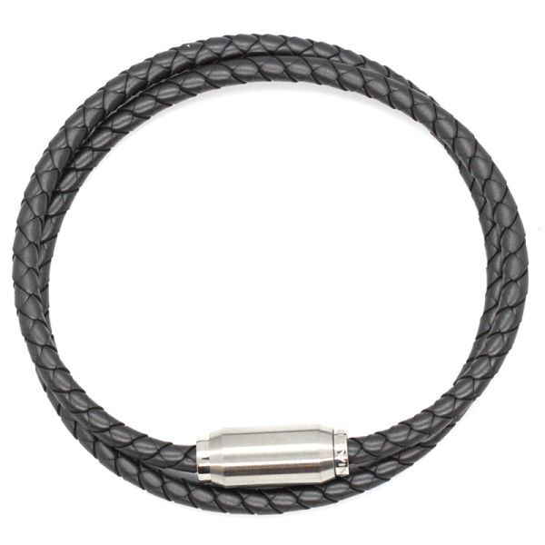 monomania Silikonarmband doppelt Edelstahl Magnetschließe Size L NEU