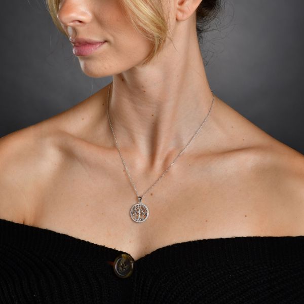 Anhänger Lebensbaum "Kadidja" 925er Silber rhodiniert Zirkonia 5310277-002 NEU