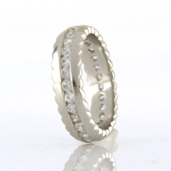 GOOIX Memoire Damen Ring 925er Sterling Silber weiße Zirkonia GR 56 NEU