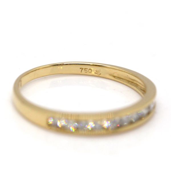 Brillantring 750er Gelbgold Vorsteckring 0,27 Ct Diamanten im Brillantschliff GR 54 (13602)