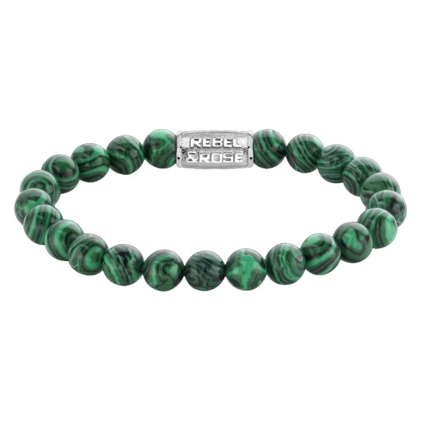 Rebel & Rose Armband "Malachite Green" 8 mm RR-80080-S-L 19 cm NEU