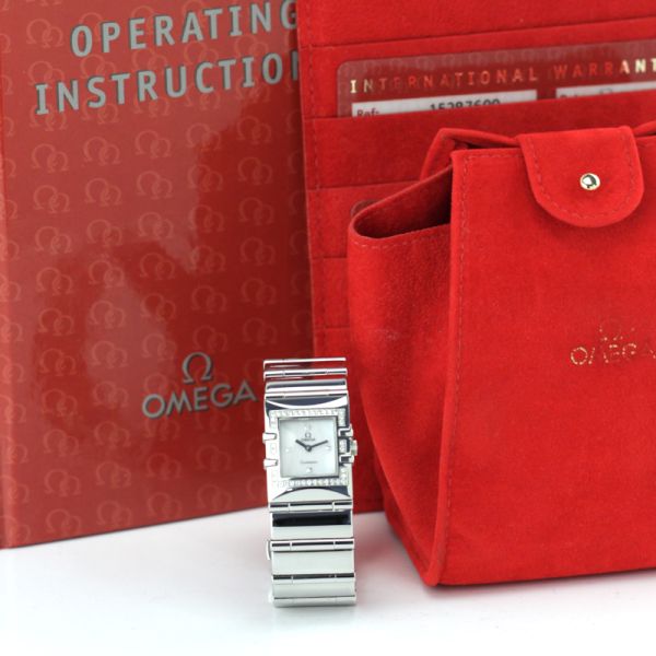 Omega Constellation Damen Armbanduhr Edelstahl Diamant Besatz Quarz Ref. 15287600 (7294)
