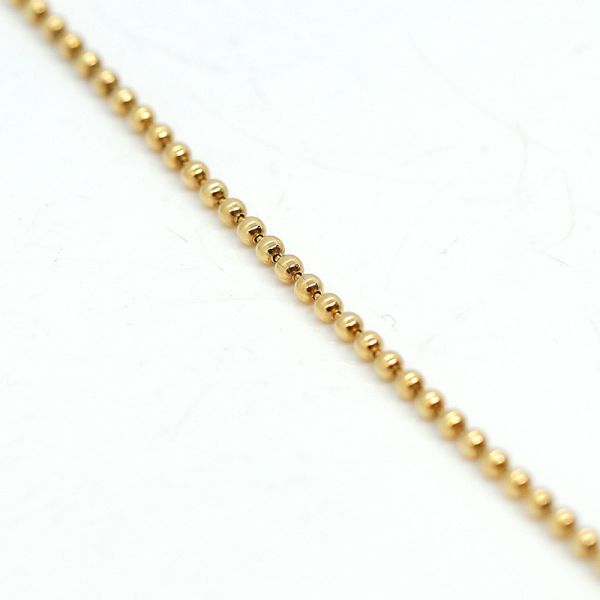 Brillant circa 0,14ct Collier 750er Gelbgold Kugelketten Muster (23283)