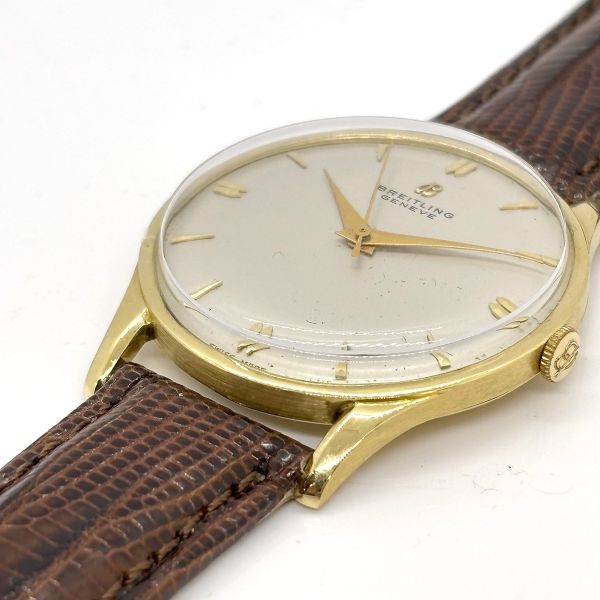 Breitling Vintage 1911 Handaufzug 750er Gelbgold Full Set aus 1969 (27597)