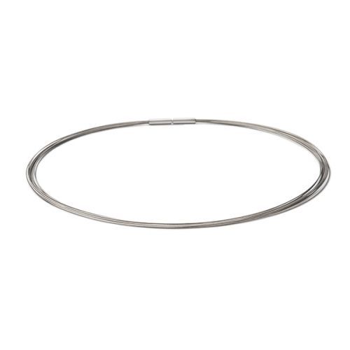 monomania Seil-Collier Halsreif antiallergen Edelstahl 10 Stränge 55cm NEU