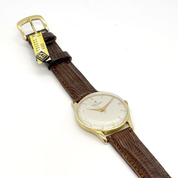 Breitling Vintage 1911 Handaufzug 750er Gelbgold Full Set aus 1969 (27597)