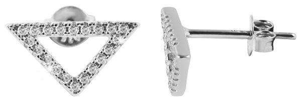 Ohrstecker "Daya" Dreieck 925er Silber rhodiniert Zirkonia 5300185-001 NEU