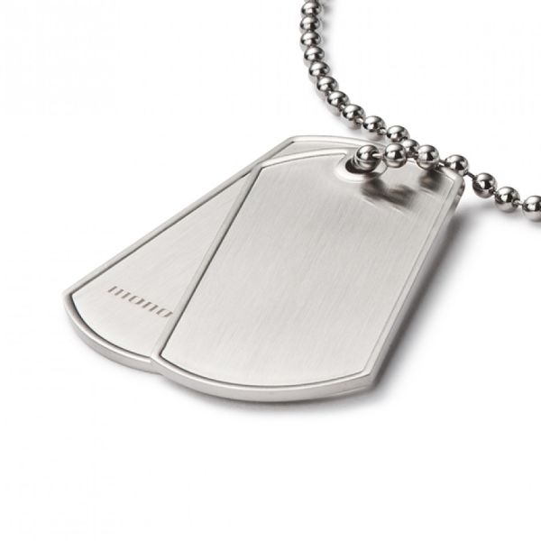 monomania "Dog Tag" Anhänger Edelstahl