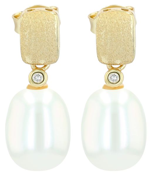 Ohrstecker "Mella" 925er Silber vergoldet Süßwasser Zuchtperle 5300686-002 NEU