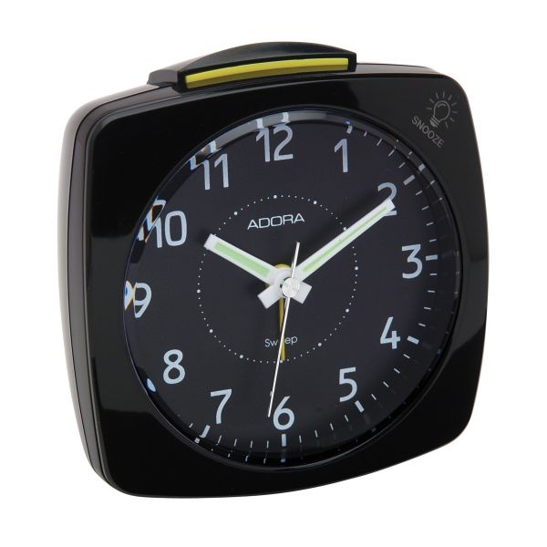 Wecker Quarzwecker schwarz Blinking Light SQ839SP NEU