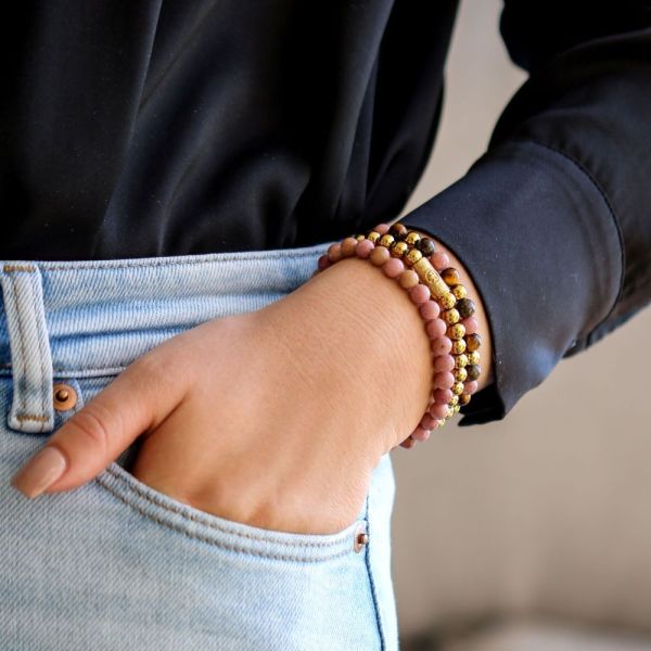 Rebel & Rose Armband "Rose Garden Gold" 19 cm RR-60119-G-L NEU