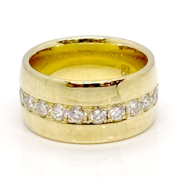 Diamant Ring 585er Gold Goldschmiedearbeit 0,90 Ct Diamnten im Brillantschliff Ringgröße 52 (34368)