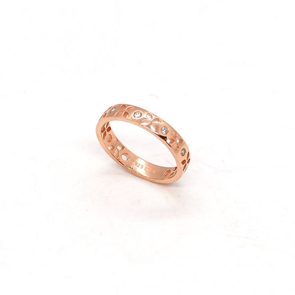 Damen Ring 925er Roségold palttiert Zirkonia GR 56 S-01336R/56 NEU