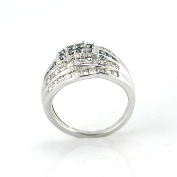 Cocktail Brillant Ring 585er Weißgold 0,86 Ct Diamanten im Brillantschliff GR 54 NEU (6679)