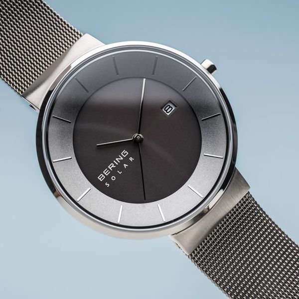 BERING Herren Armbanduhr Solar silber gebürstet 14639-309 NEU