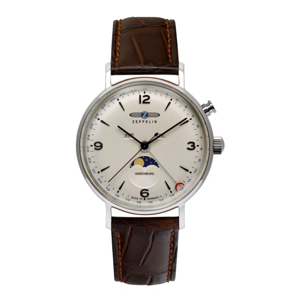 Zeppelin Herren Armbanduhr 8076-5 LZ 129 Hindenburg Mondphase Citizen-Miyota 6P80 NEU