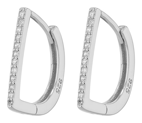 Creolen "Marielle" 925er Silber rhodiniert Zirkonia 5300549-001 NEU