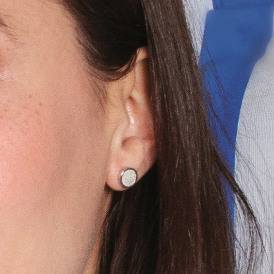 DUR Ohrstecker "kleiner Sandkuss" 925er Silber rhodiniert Strandsand O4976 NEU