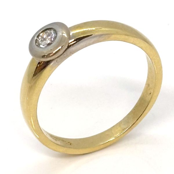 Brillant Ring 750er Gelbgold ca. 0,30 Ct Diamant im Brillantschliff GR 62 (27377)