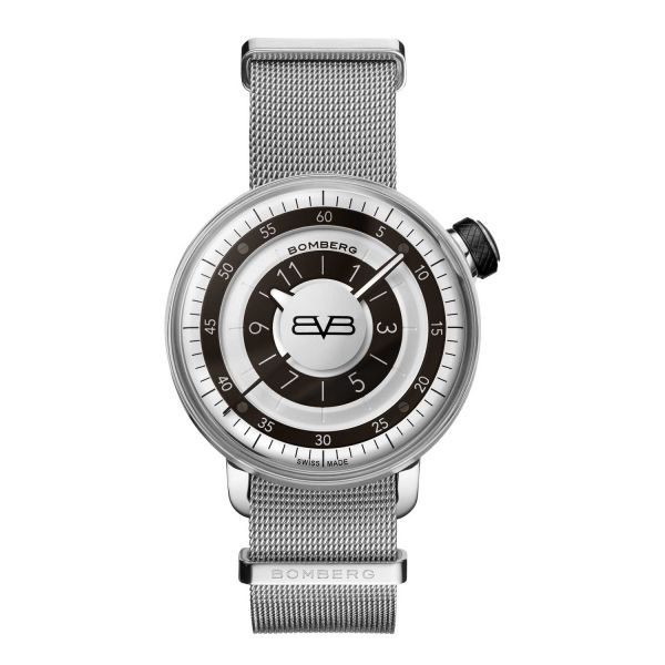 BOMBERGB BB-01 GENT Black & Silver Edelstahl Ronda Kaliber Ø 43 mm CT43H3SS.03-2.9 NEU