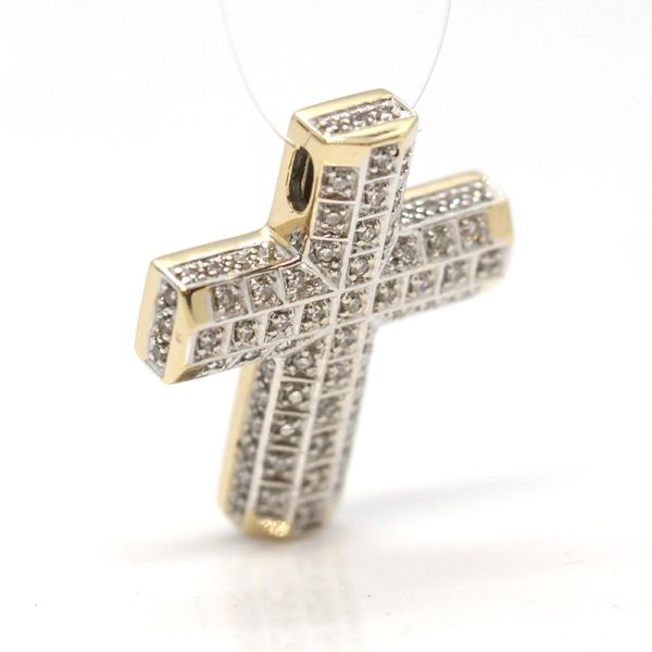 Diamant Kreuz Anhänger 585er Gelbgold ca. 0,38 ct (14013)