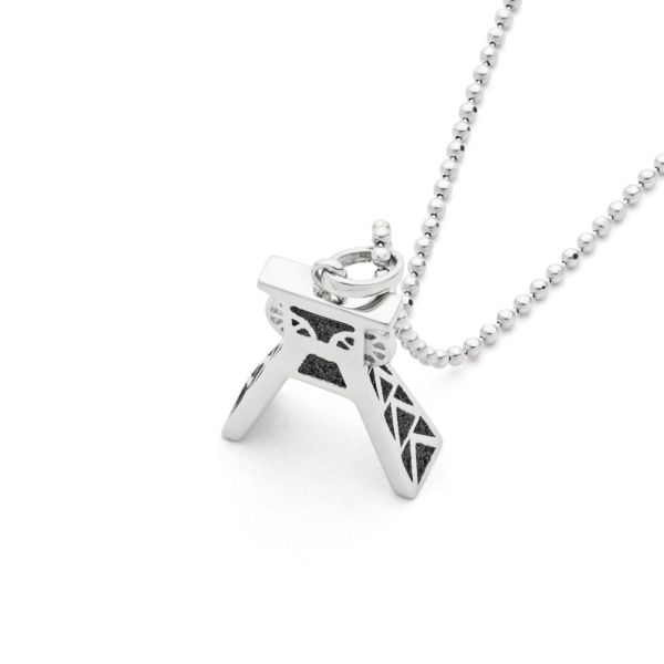 DUR Anhänger "Förderturm" 925er Silber rhodiniert Lavasand P4173 NEU