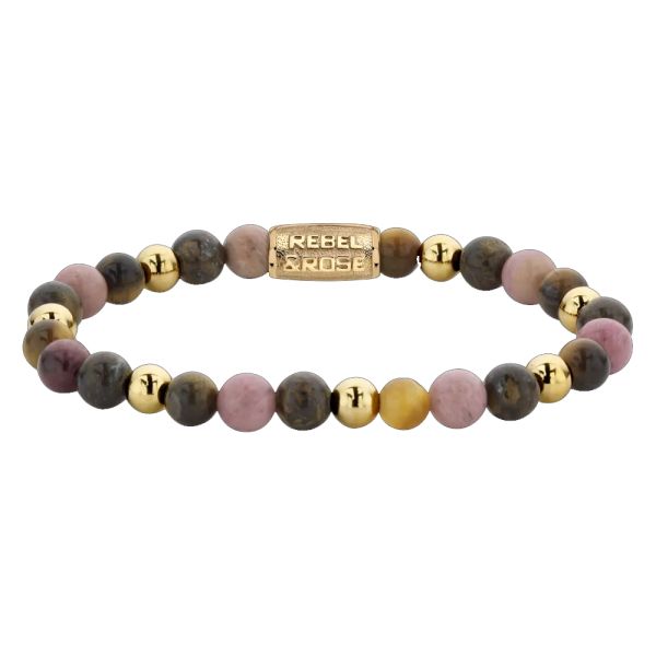 Rebel & Rose Armband "Winter Glow" 6 mm RR-60060-G-S 16,5 cm NEU