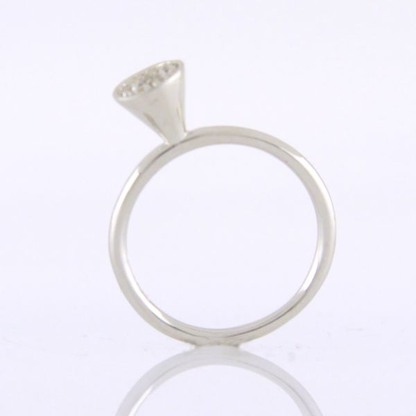 GOOIX Zierlicher Damen Ring Rund 925er Silber Zirkonia GR 56 NEU UVP.: 35,-