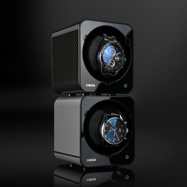 Beco Uhrenbeweger Boxy Fancy Brick - Carbon ohne Netzteil Artikel 70002-121 NEU