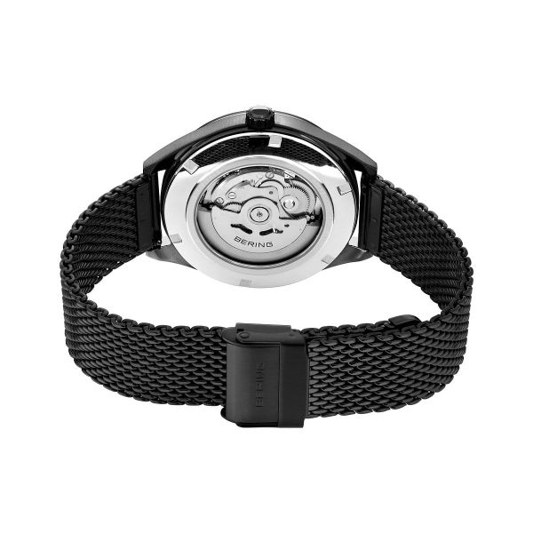 BERING Herren Automatik Armbanduhr Edelstahl grau poliert/gebürstet Milanaise 16743-377 NEU