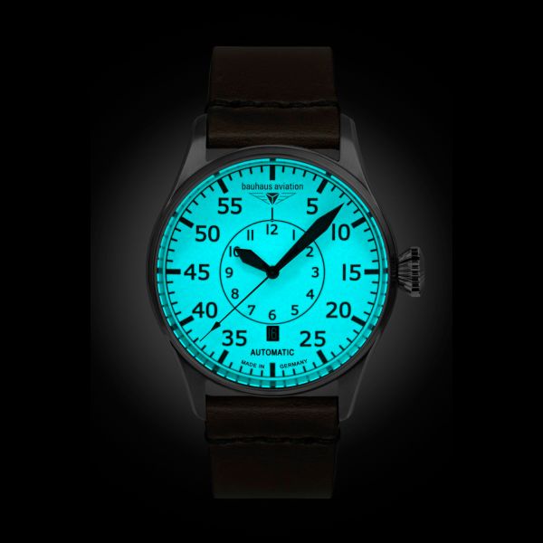 Bauhhaus Aviation "Flight Control" Herren Armbanduhr Automatic SW200 Ref. 2756-5 NEU